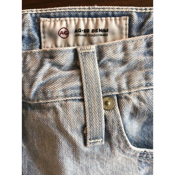 AG Adriano Goldschmied Jeans The Sandy Colorblock Patchwork Mini Skit Size 29 - Picture 4 of 12